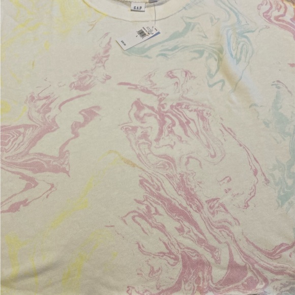 Marble print terry SS sweatshirt - Picture 7 of 12